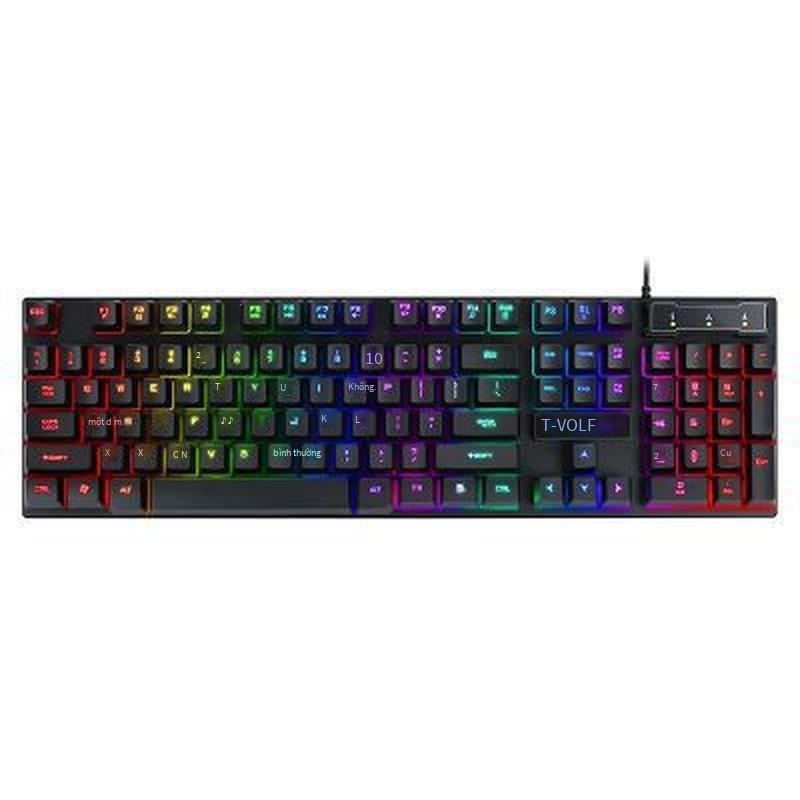 Ưu đãi tốt nhất Bàn phím chơi game có đèn chiếu sáng Thunder Wolf T20 Bàn phím có dây có đèn chiếu sáng USB Bộ điều khiển treo Sense Amazon Amazon