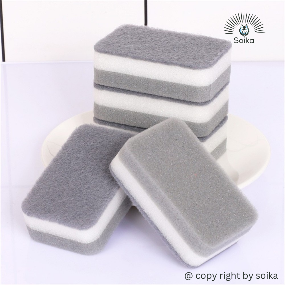 Miếng Bọt Biển Rửa Chén Bát Miếng Cọ Rửa Hai Mặt Làm Sạch Soika SK-A03