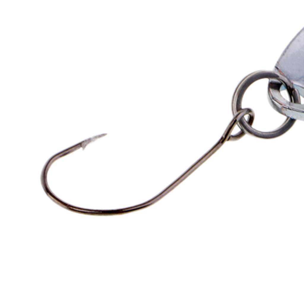 9pcs Metal Spinner Spoon Life-like Hard Baits Fishing Lure Multi Color Hooks