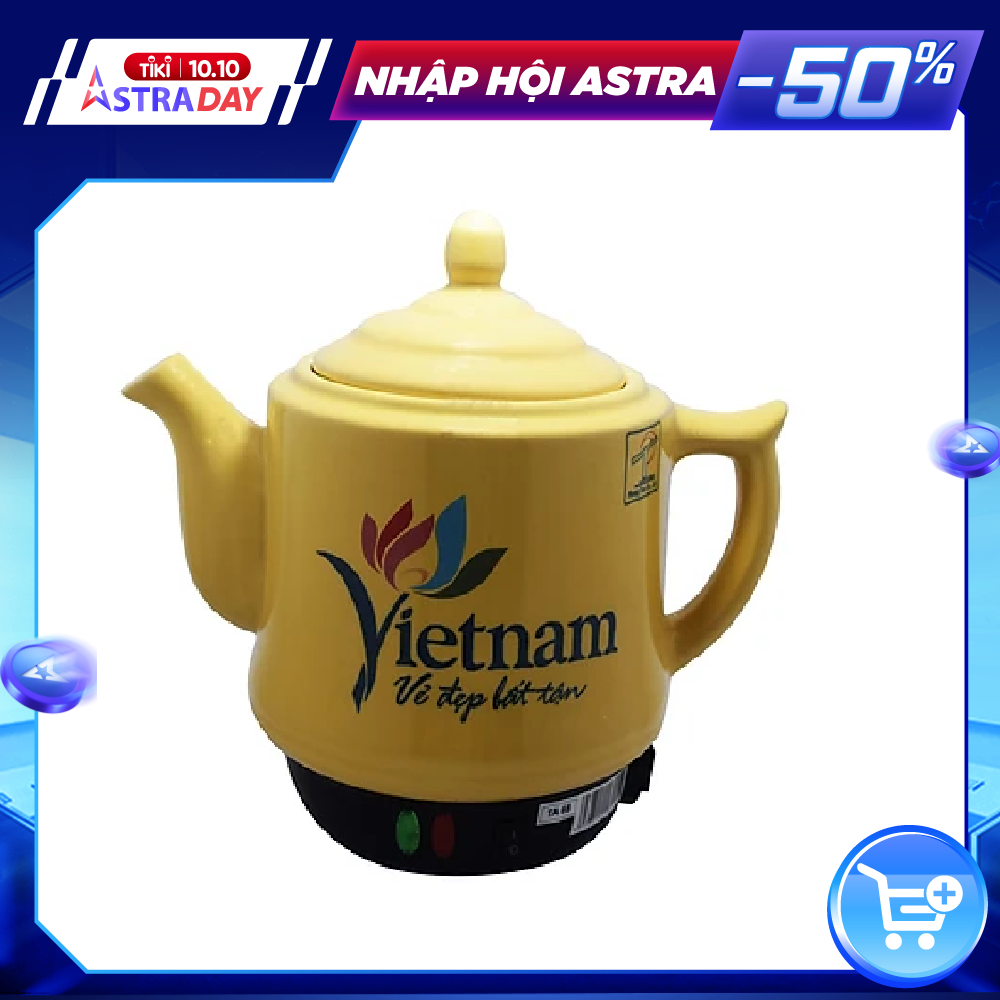 Ấm sắc thuốc Trường An TA68 Vàng - Hàng chính hãng - Gốm sứ cao cấp - Điện gia dụng - Siêu thuốc - Siêu điện - Ấm sắc thuốc bằng điện - Dụng cụ nấu thuốc -Hàng Việt Nam chất lượng cao