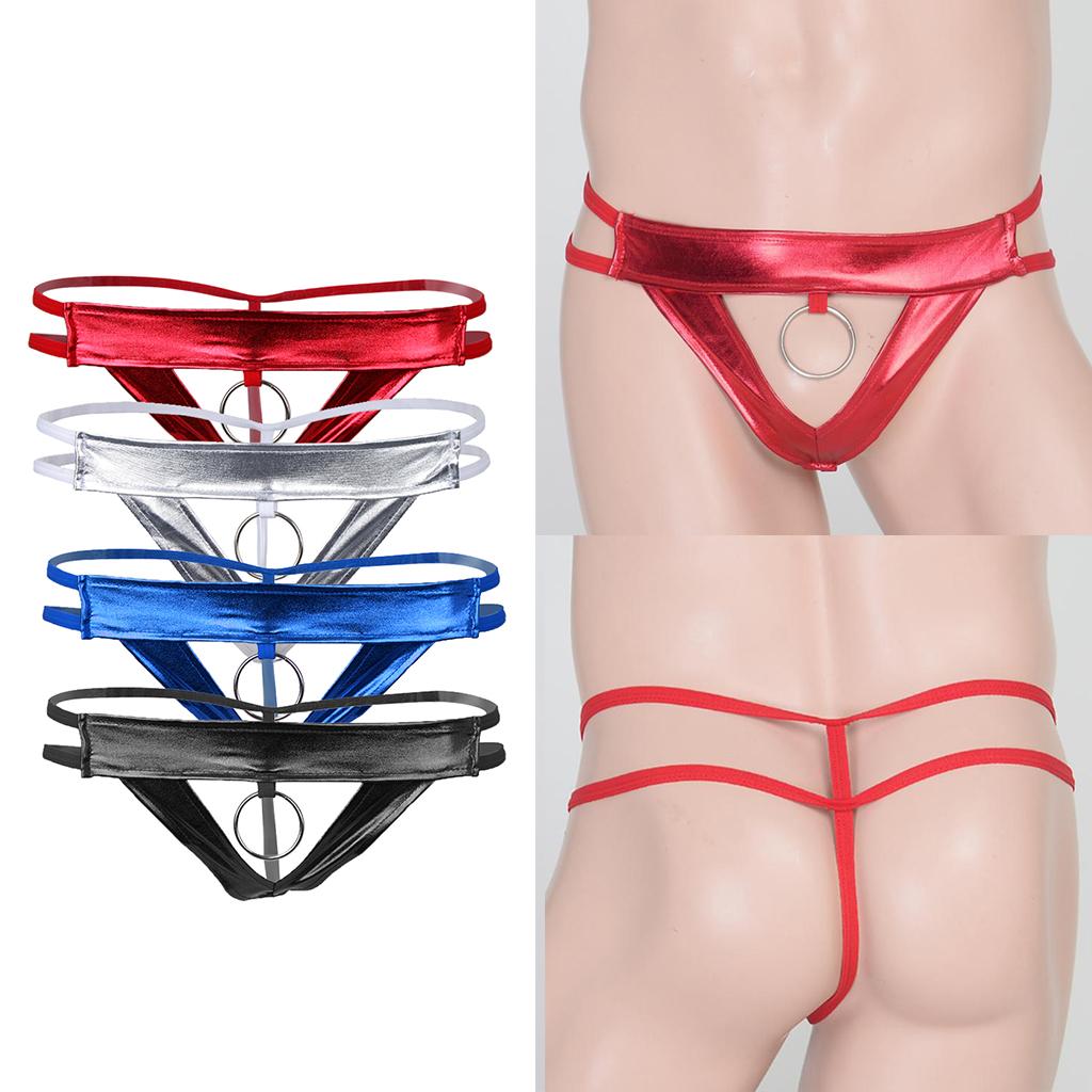 4 Colors Men's T-Back Underwear Low-rise Man Bikini G-String Thong