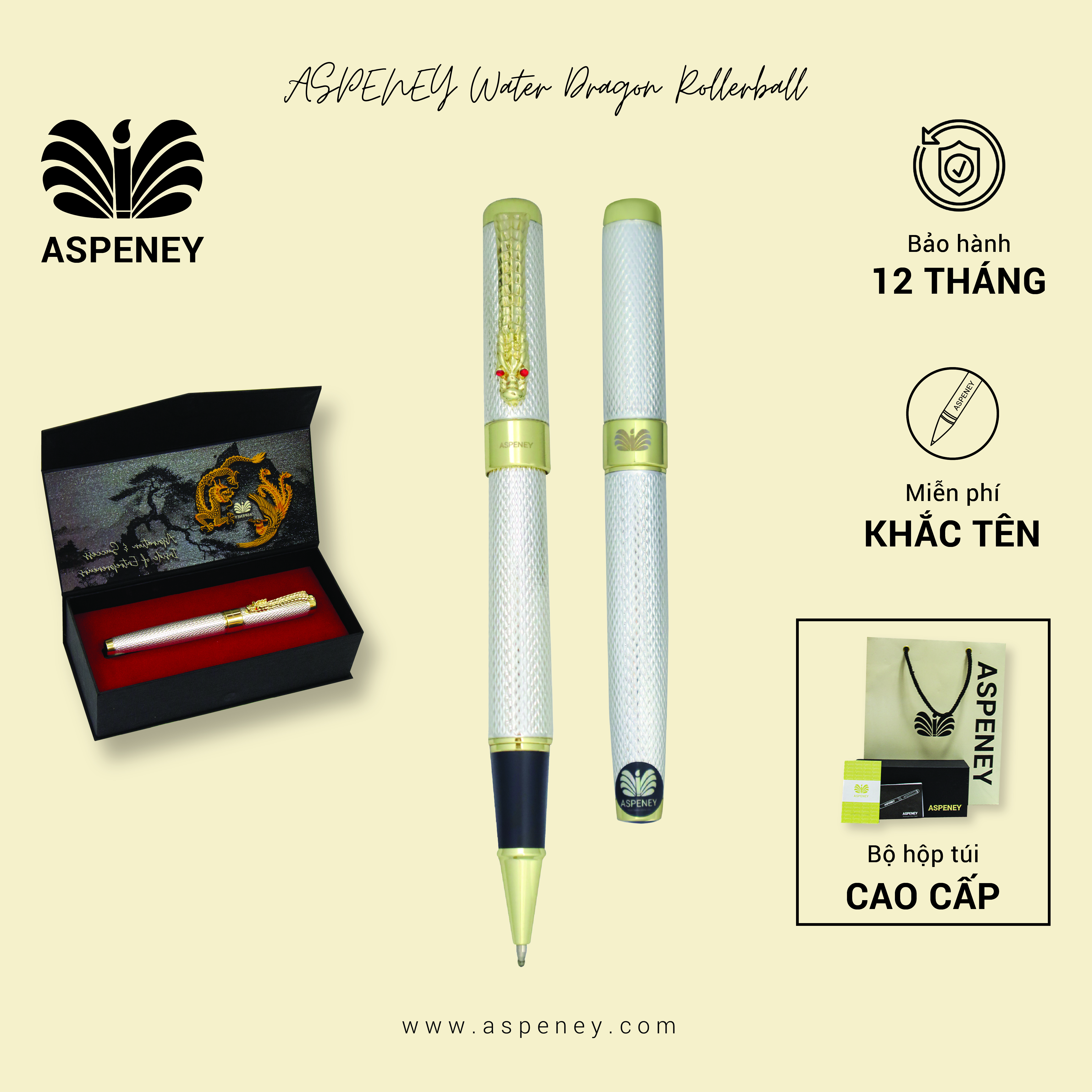 bút dạ bi ASPENEY Water Dragon Rollerball