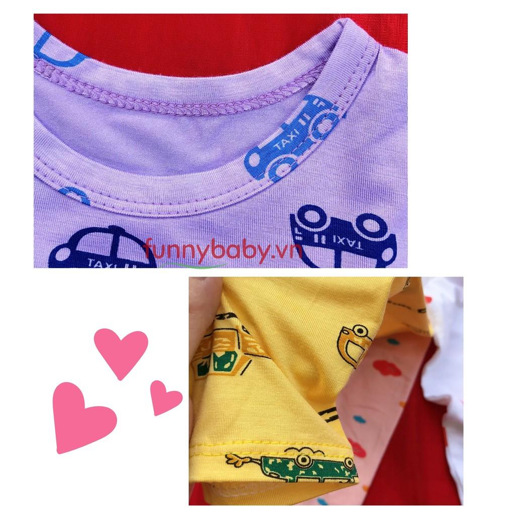 Bộ dài tay cho bé thun lạnh hoạ tiết dễ thương bé trai bé gái