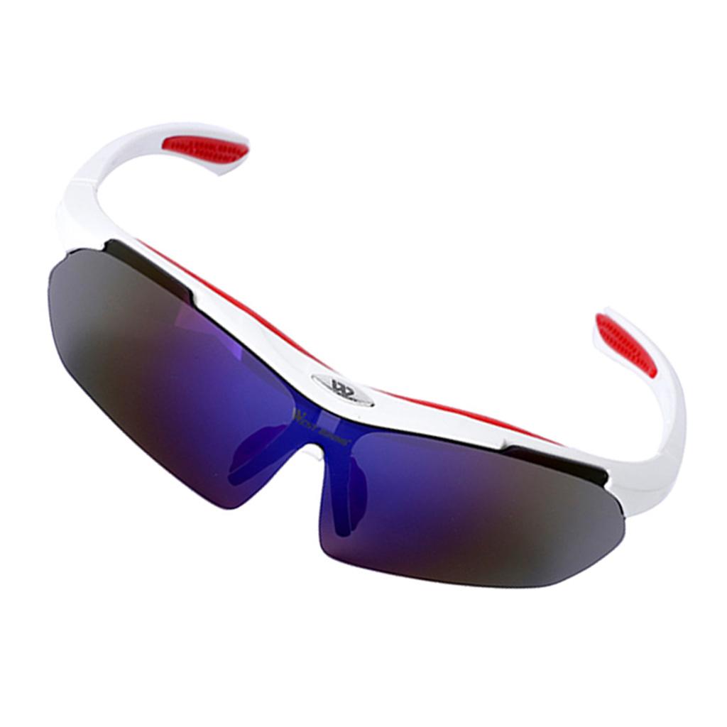 Polarized Cycling Glasses Sports Fishing UV400 Sunglasses Goggles White
