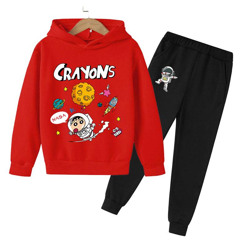 Nhà Du Hành Vũ Trụ Mặt Trăng Thiết Kế In Họa Tiết Áo Hoodie Cotton Trẻ Em Phù Hợp Với Áo Quần Áo Thu Đông Thể Thao Chạy Bộ Bộ Trẻ Em Quần Áo