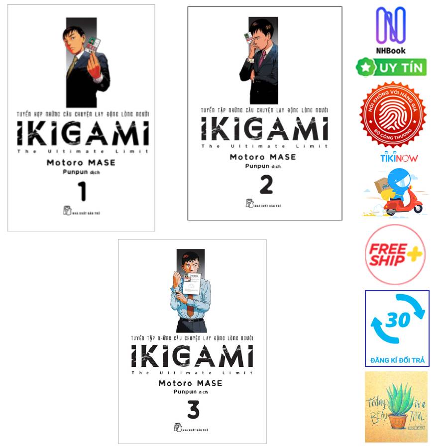 Combo Ikigami Tập 1, 2, 3 ( tặng sổ tay)