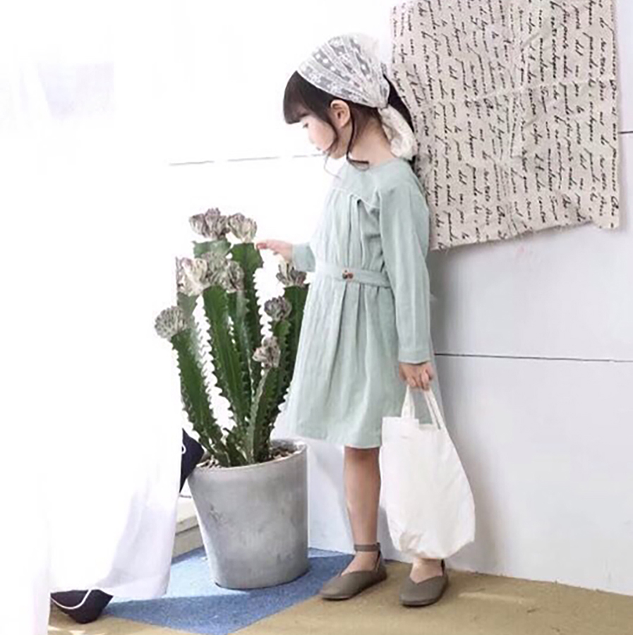 Đầm Quảng Châu xanh cho bé gái 01448