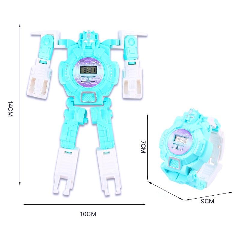 Đồng Hồ Biến Hình Robot 3D Thời Trang Cho Bé