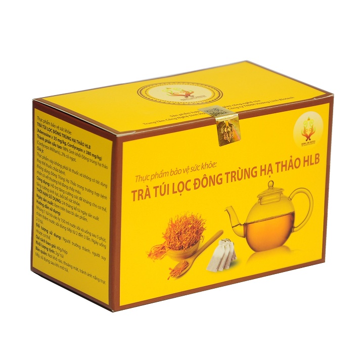 Trà Túi Lọc Đông Trùng Hạ Thảo HLB - Hộp 60g