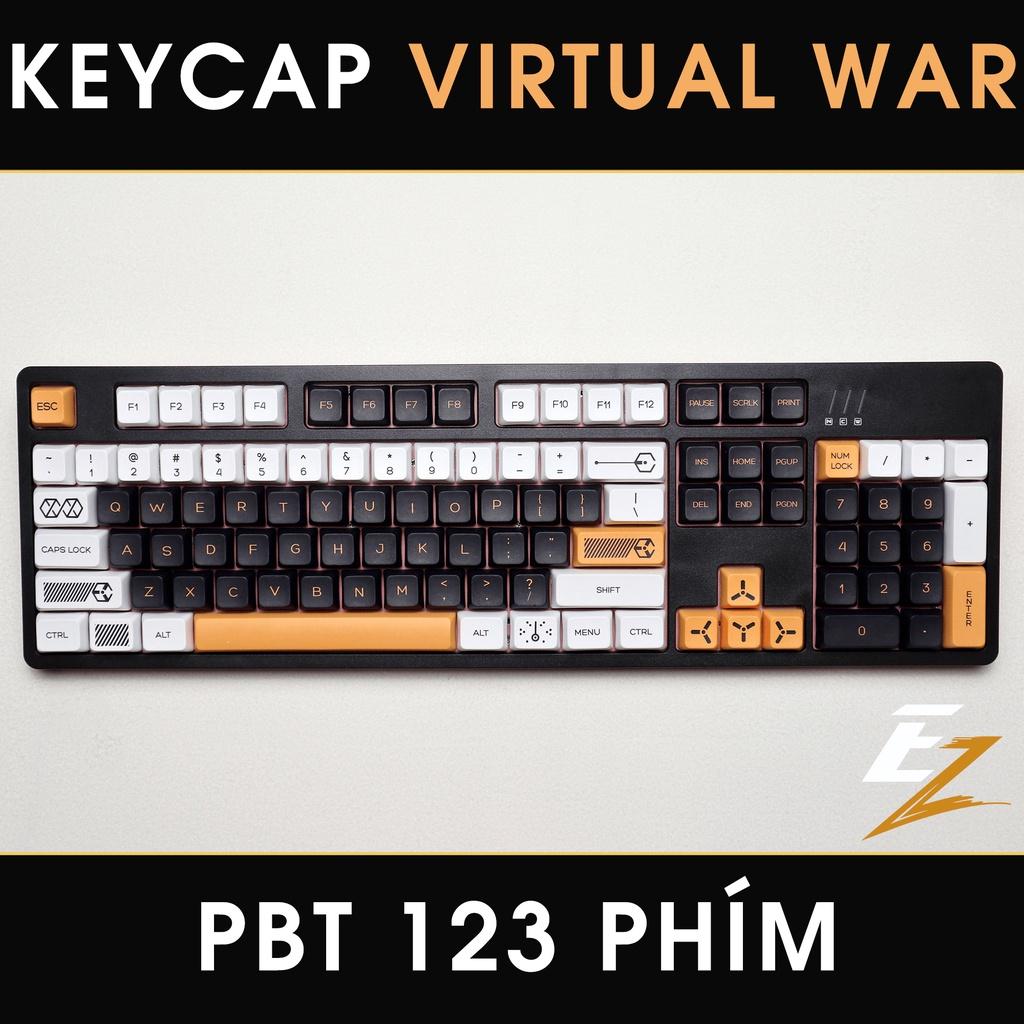 Keycap Cho Bàn Phím Cơ Virtual War Thick PBT XDA Profile 123 Phím