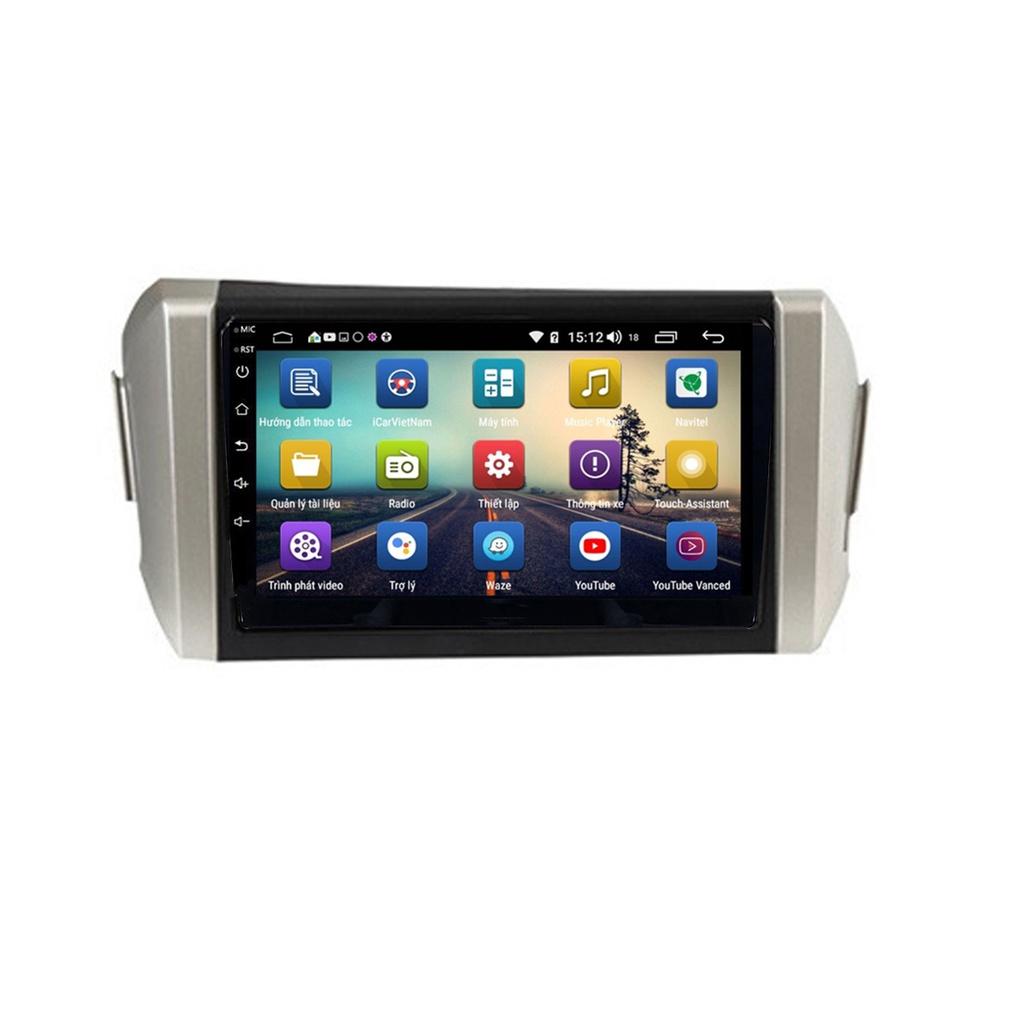 Mặt dưỡng kèm dây nguồn lắp màn hình android cho xe TOYOTA INNOVA 2017-2020