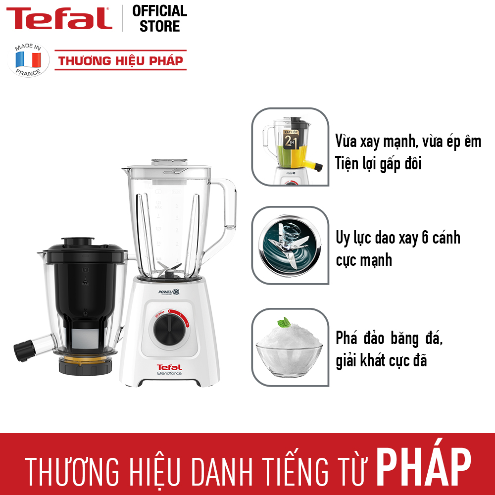 Máy xay sinh tố và ép trái cây Tefal BL42Q166- 2L - Hàng chính hãng