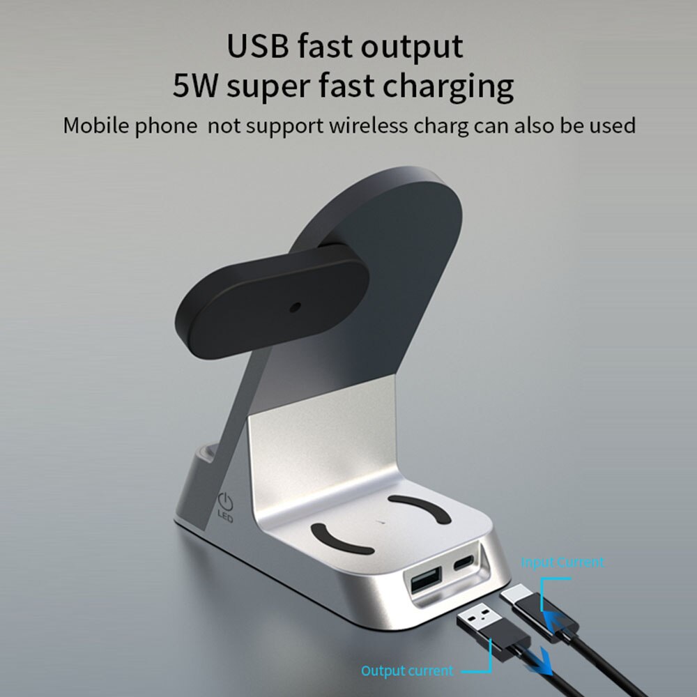 Đế sạc không dây cao cấp Wireless Charger With Alarm Clock H35