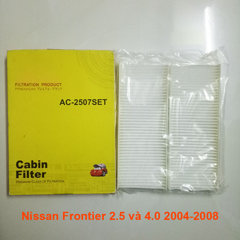 Bộ 2 lọc gió điều hòa cho xe Nissan Frontier 2.5 và 4.0 2004, 2005, 2006, 2007, 2008 27274-9CH0A mã AC2507SET-1