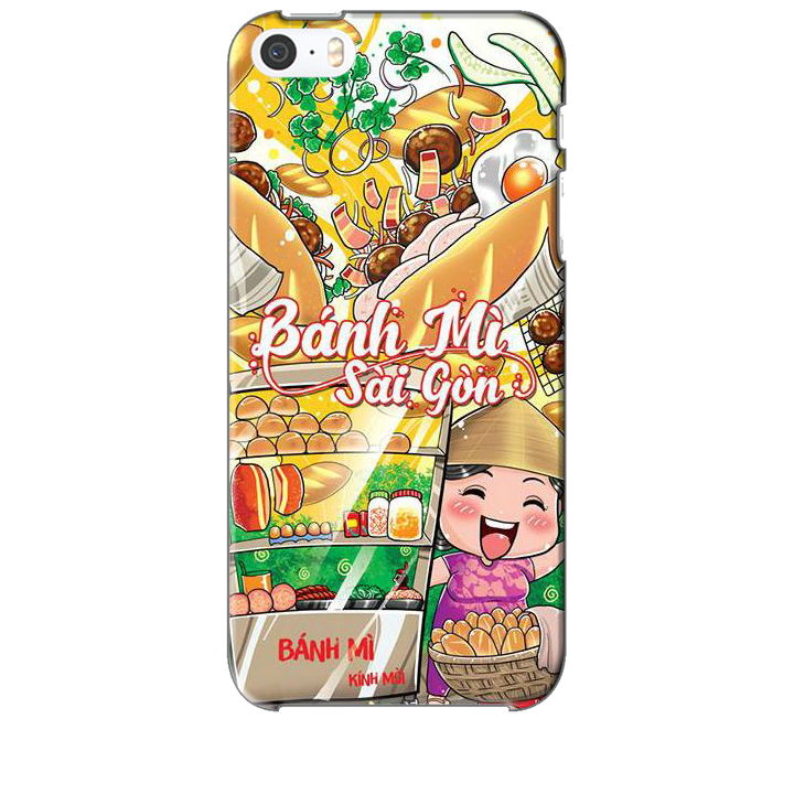 Ốp lưng dành cho điện thoại IPHONE 5 hình Bánh Mì Sài Gòn - Hàng chính hãng