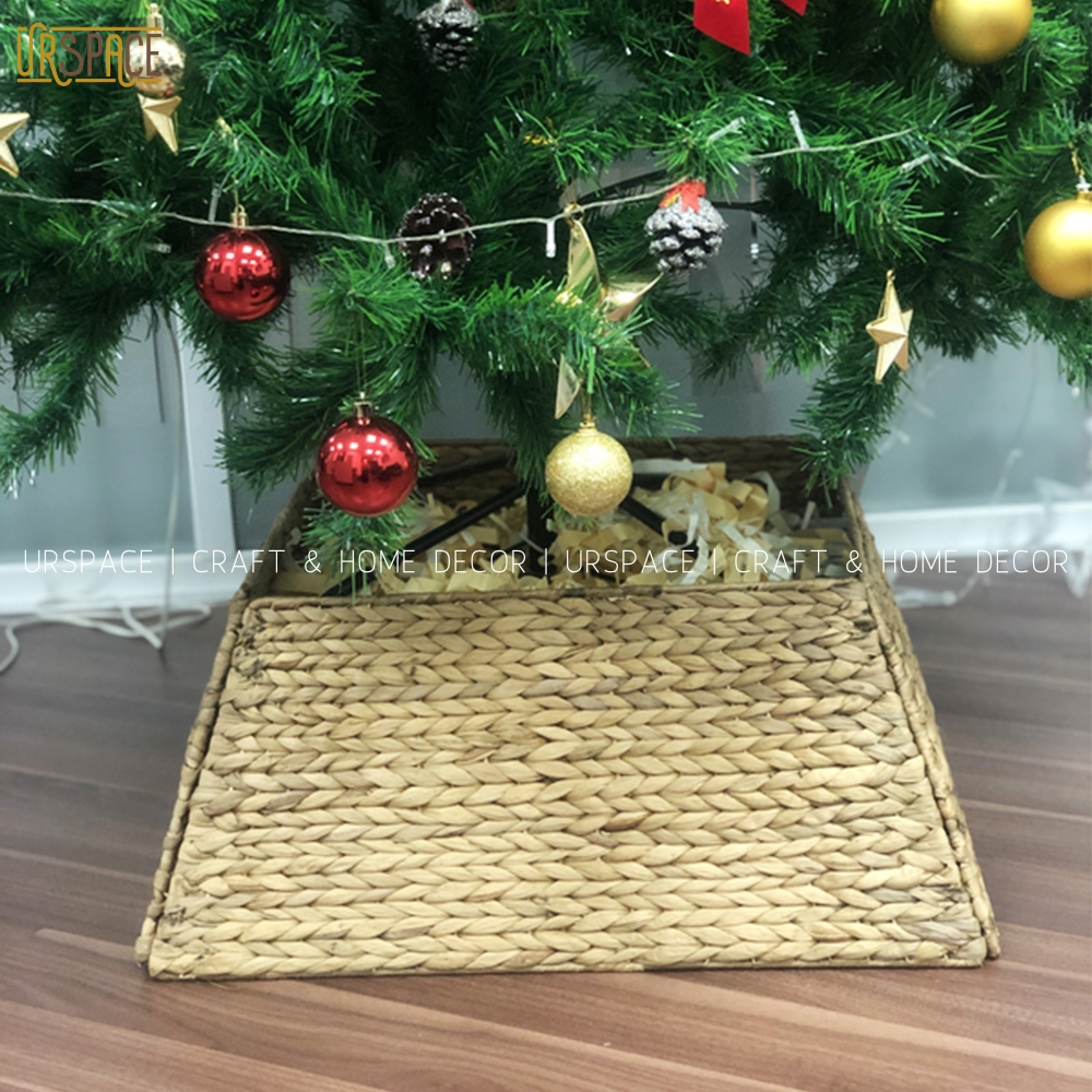 Đế trang trí gốc cây thông Noel Phụ kiện Hàng rào bằng lục bình/ HYACINTH TREE SKIRT