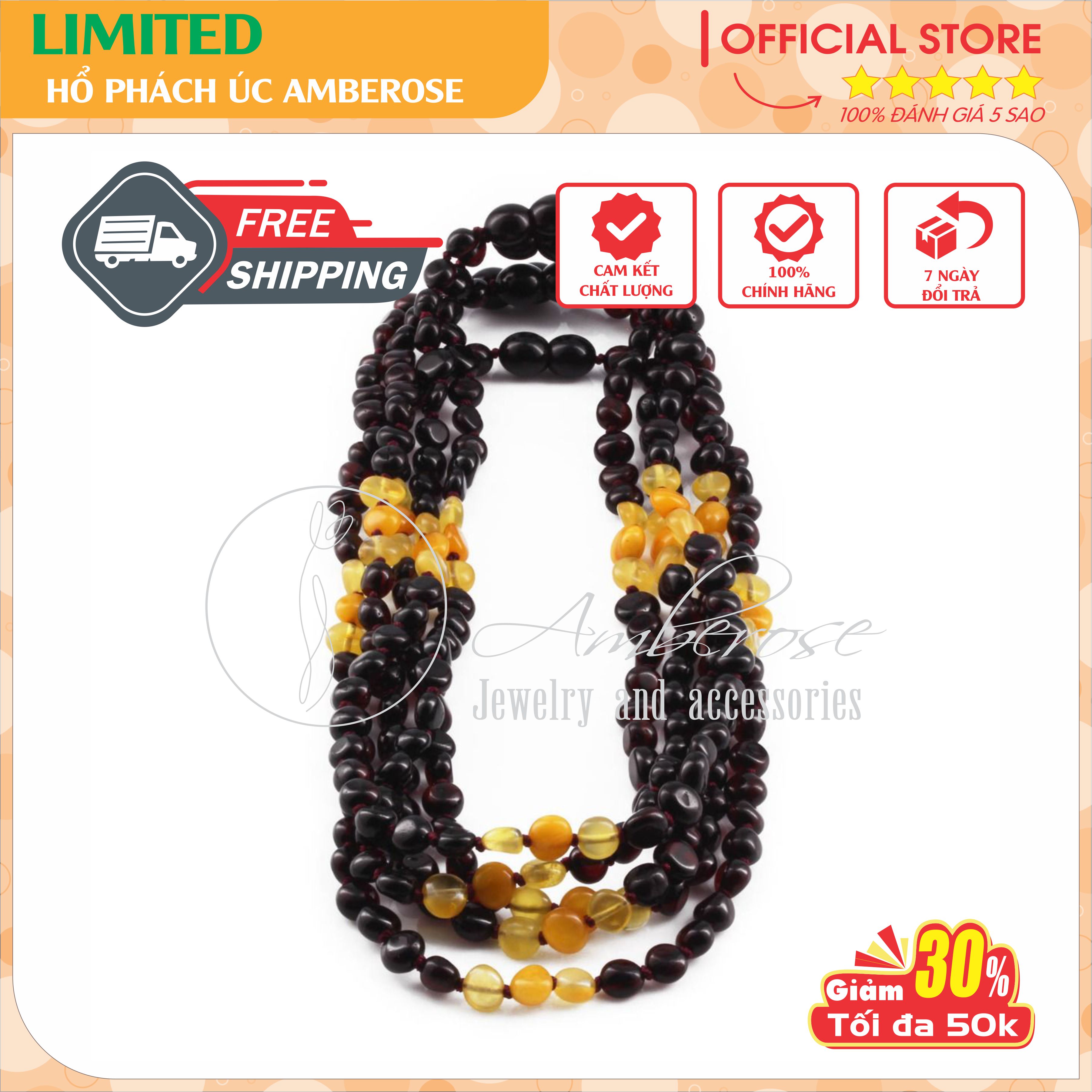 Vòng Cổ Hổ Phách Amber Úc Cho Bé 0 - 10 tuổi VCABLMT138