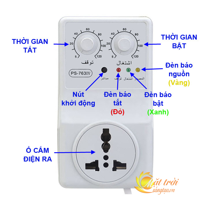 Ổ cắm hẹn giờ bật tắt luân phiên ICEBOX PS-763IV