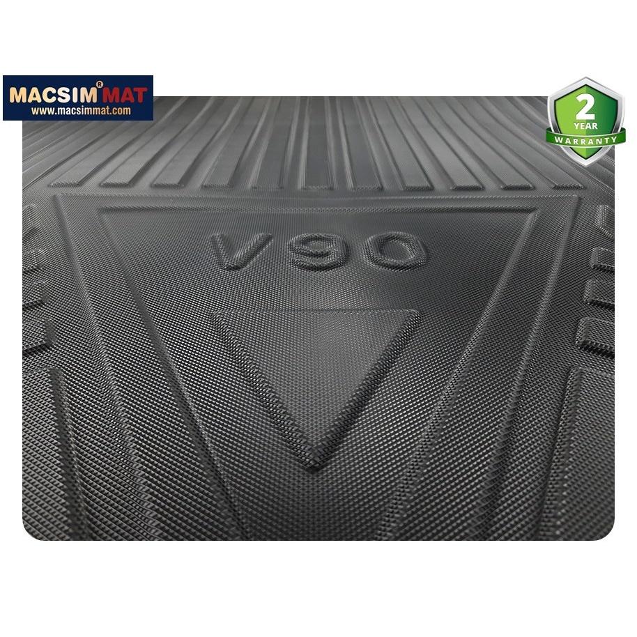 Thảm lót cốp xe ô tô Volvo V90 2017 - nay nhãn hiệu Macsim chất liệu TPV cao cấp màu đen hàng loại 2