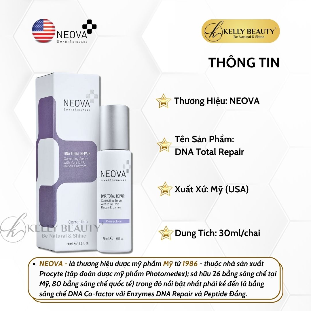 Tinh Chất Phục Hồi Trẻ Hóa Da NEOVA DNA Total Repair Serum | Kelly Beauty