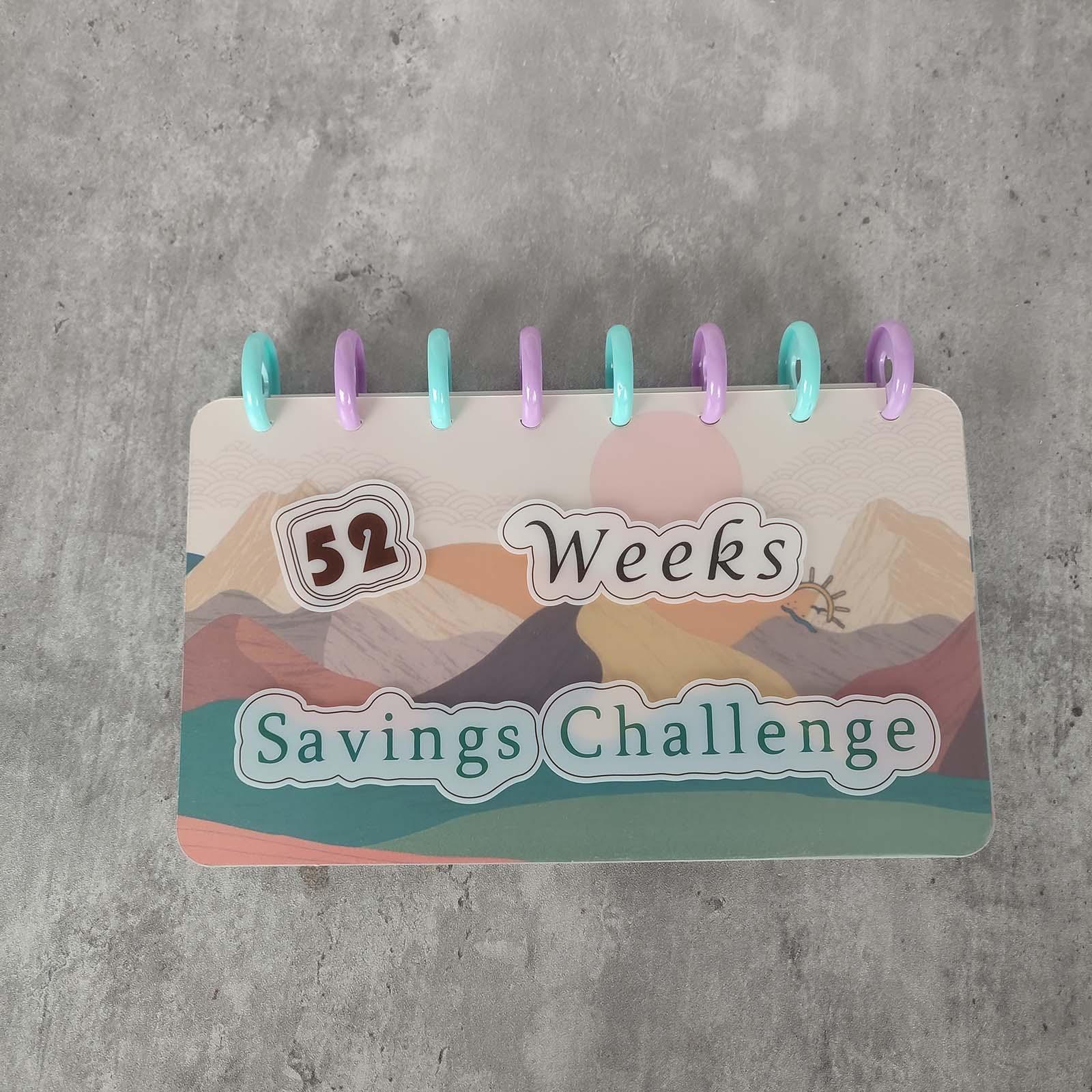 Money Saving Challenge Binder Money Organizer Envelopes Reusable Budget Binder for Saving Money