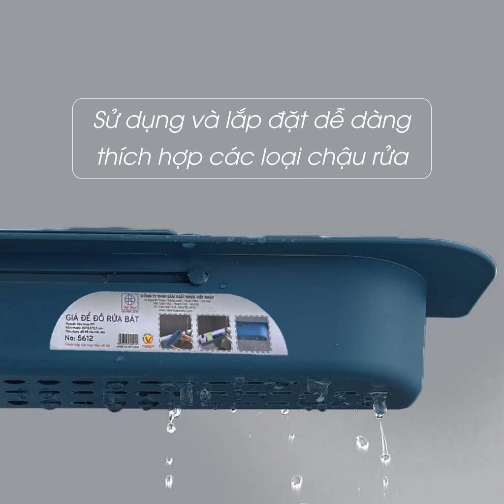 Gía để đồ rửa bát nhựa VIỆT NHẬT 5612 , có thể điều chỉnh kích thước, gác bồn đa năng -Như Trang Plaza