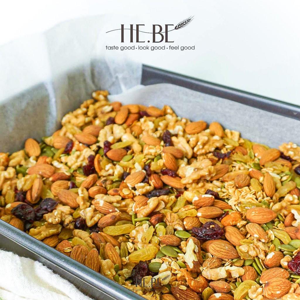 500g Granola Nhiều Hạt HeBe Ăn Kiêng Healthy - Ngũ Cốc Giảm Cân Tự Nhiên