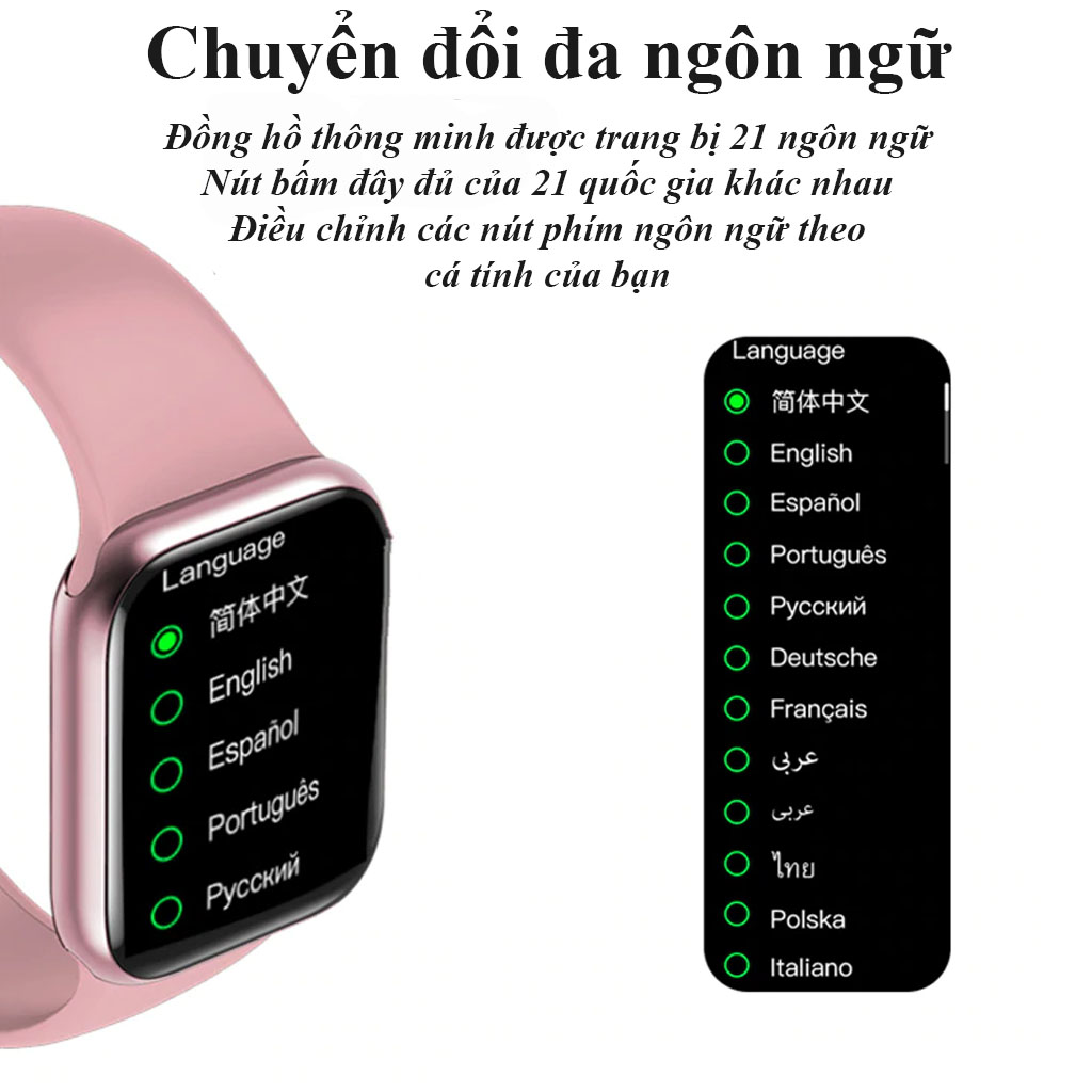 VINETTEAM Đồng hồ thông minh chống nước SMART WATCH I12 Series 6 Kết nối bluetooth Chống Nước IP67 Nghe Gọi Za.lo Theo Dõi Sức Khỏe  có tiếng việt - Hàng chính hãng