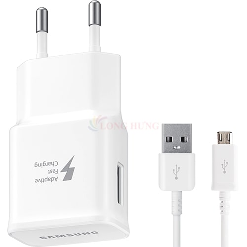 Combo cốc sạc Samsung Travel Adapter PD15W 1USB + Cáp Micro USB 1.5m EP-TA20EWEUGWW - Hàng chính hãng