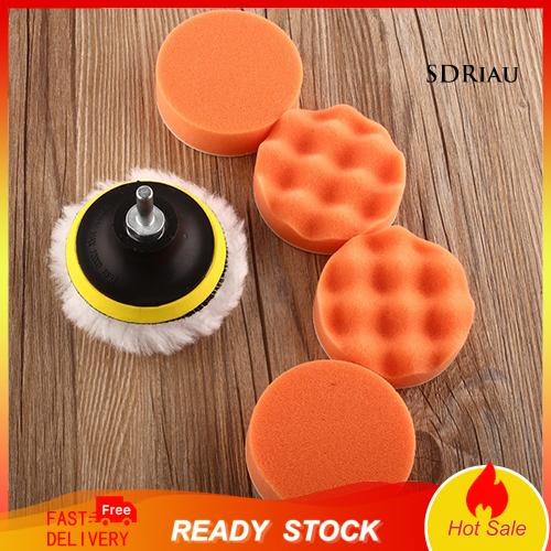 Set Miếng Mút Hỗ Trợ Đánh Bóng Xe Hơi Tiện Dụng 7 Món