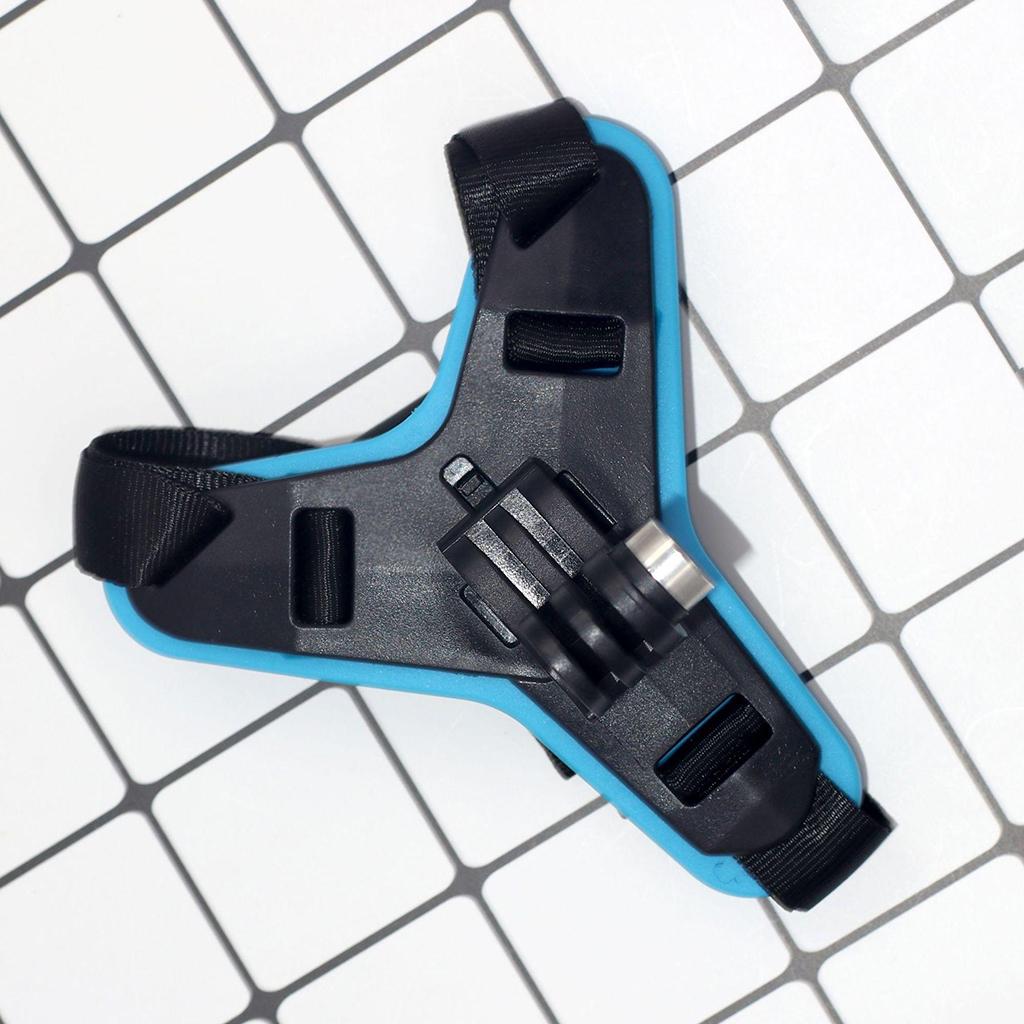 Plastic Helmet Chin Mount Holder For GoPro Hero 8/7/6/5 Sports Camera Blue