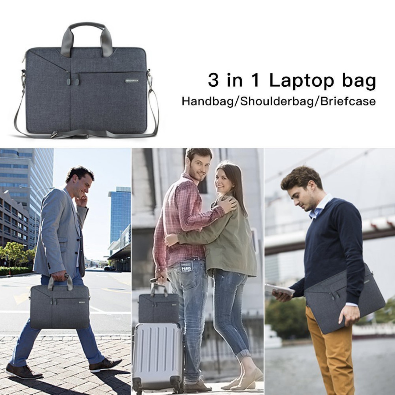 Túi Đeo City Commuter Bag Dành Cho Laptop, Ultrabook Thiết Kế Không Thấm Nước, Chống Sốc, Chống Rơi - Hàng Chính Hãng