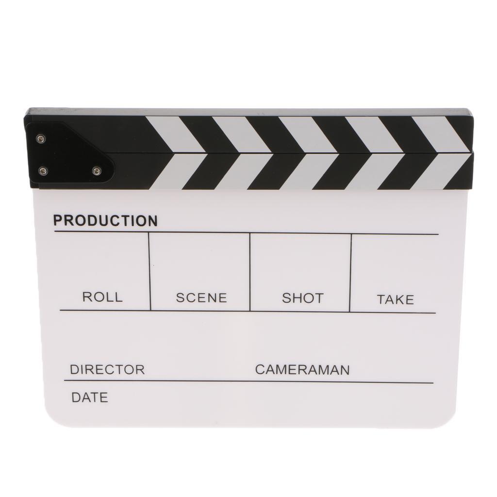 Movie Director Acrylic Dry Erase Slate Scene Prop Clapboard English