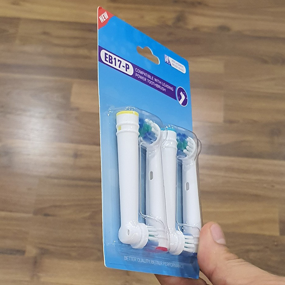 Cho máy Oral B Braun, bộ 4 Đầu Bàn Chải đánh răng điện thay thế MIHOCO EB17-P