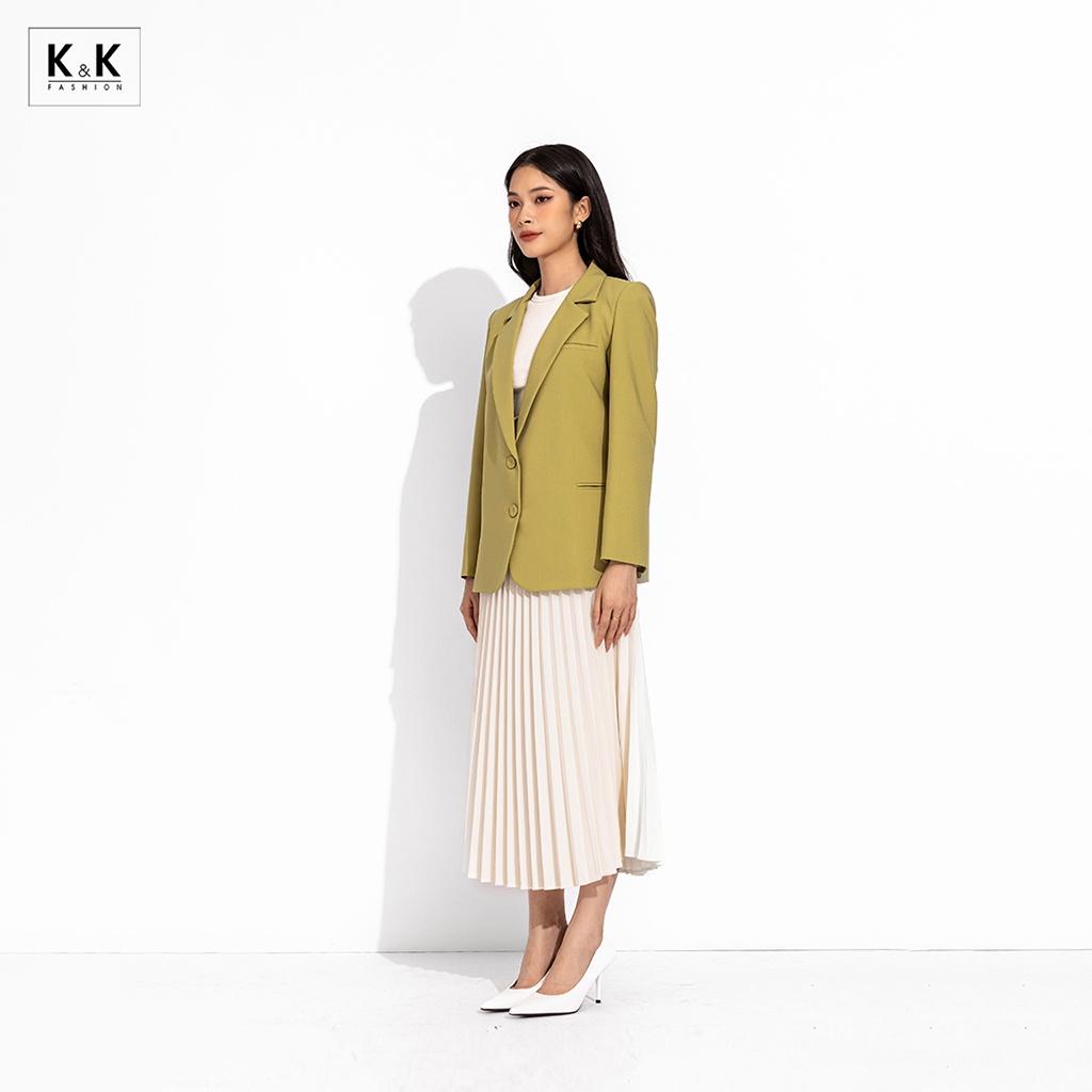 Áo blazer nữ hai túi trước K&amp;K Fashion AK11-18 Chất Liệu Teijin