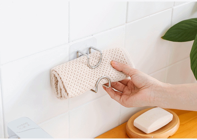 MÓC DÁN TREO THAU CHẬU BẰNG INOX 304 KHÔNG CẦN KHOAN TƯỜNG GD104TK