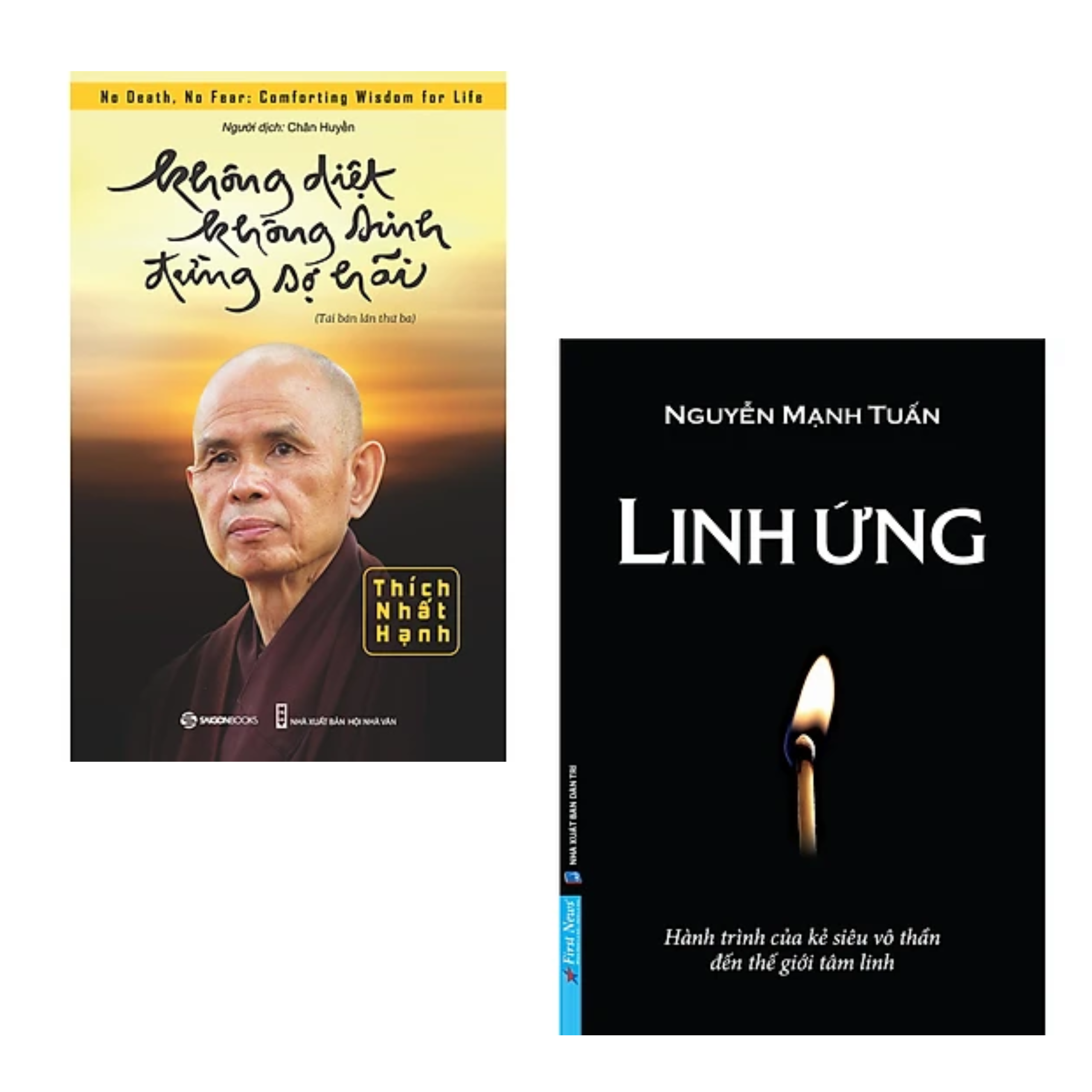 Combo 2 cuốn sách Tôn Giáo - Tâm Linh : Linh Ứng - Hành Trình Của Kẻ Siêu Vô Thần Đến Thế Giới Tâm Linh + Không Diệt Không Sinh Đừng Sợ Hãi