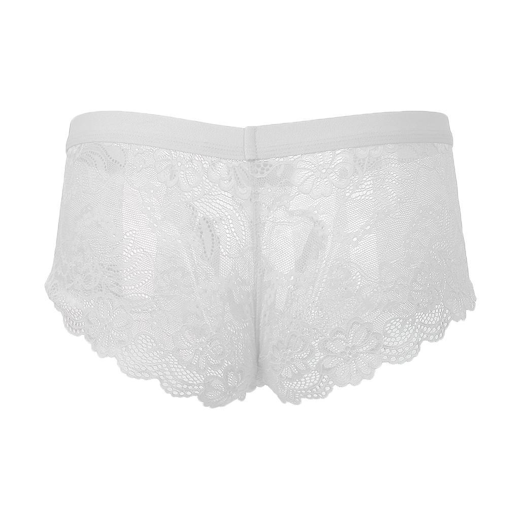 2pcs Stretchy Sheer Lace See Through Panties Pouch Thong Underwear Lingerie for Men