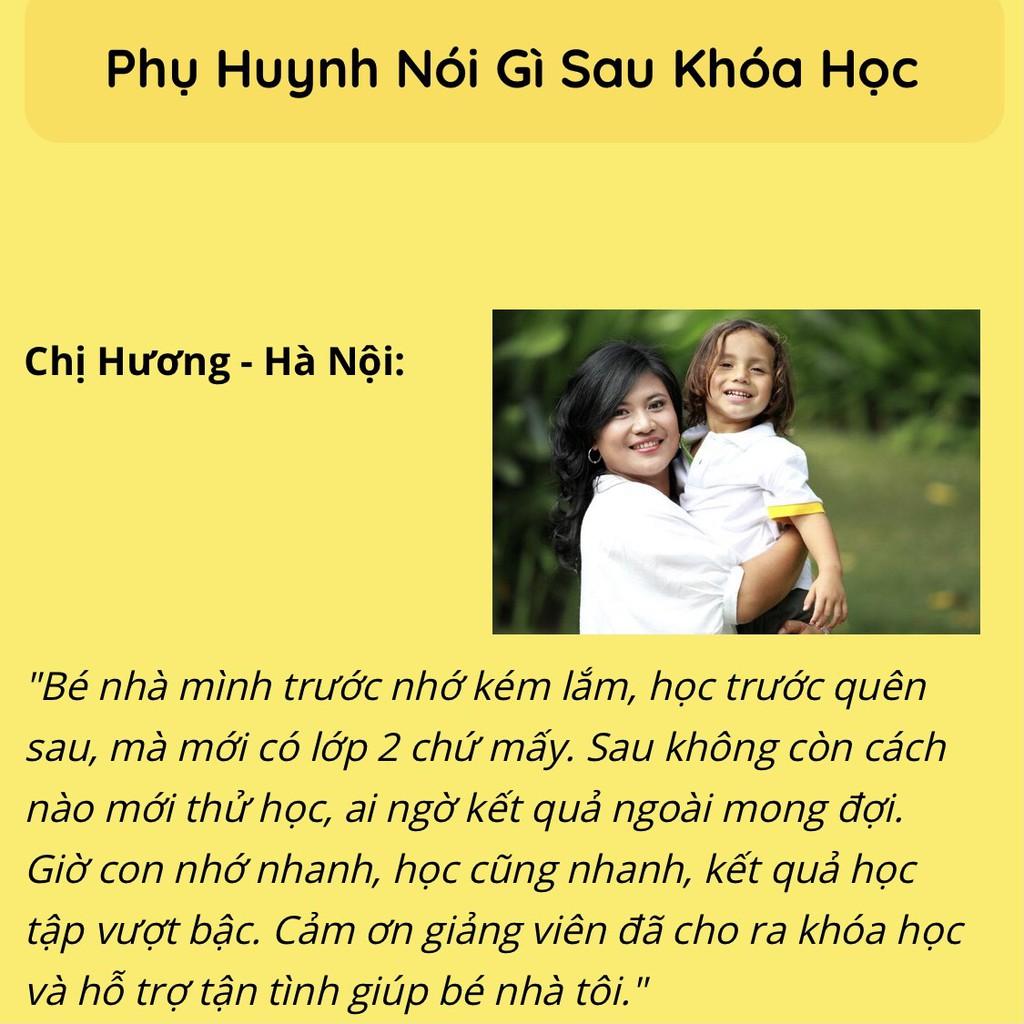 Trọn bộ 4 khóa học "PHƯƠNG PHÁP GIÚP CON HỌC GIỎI THẦN TỐC" [UNICA.VN