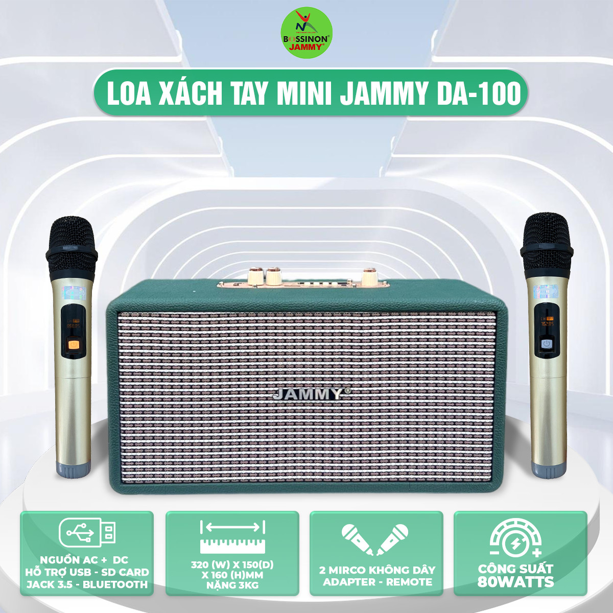 Loa xách tay mini Jammy DA-100 - Hàng Chính Hãng