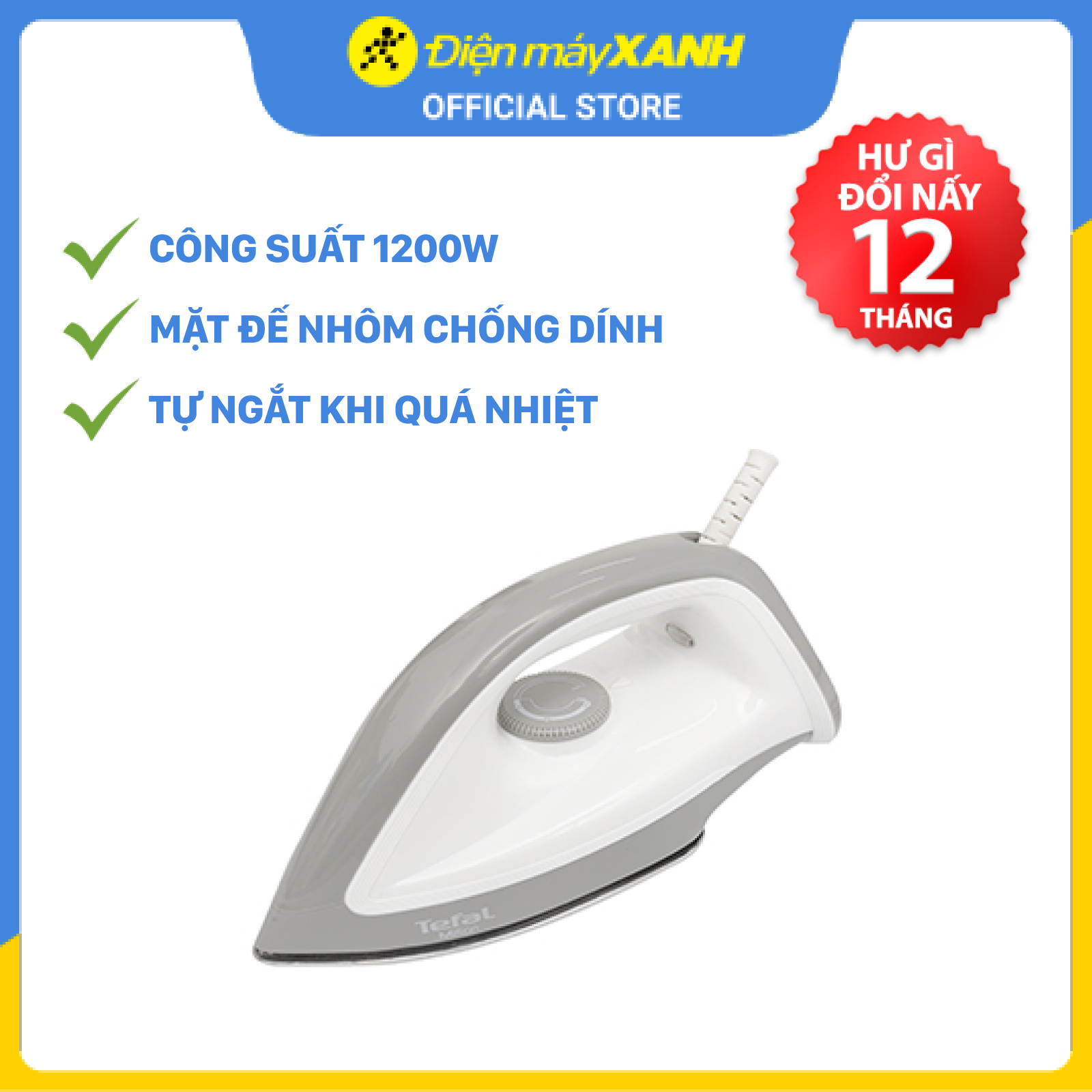 Bàn Ủi Khô Tefal FS2610L0 (1200W) - Hàng Chính Hãng