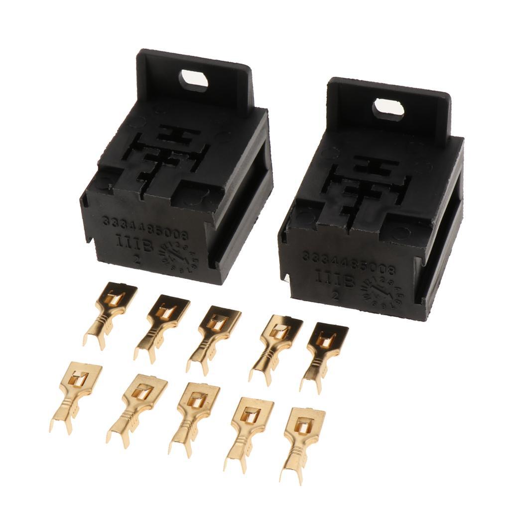 5x2x Relay Base Holder + 10 Terminals - Suitable for 5 Pin Relays