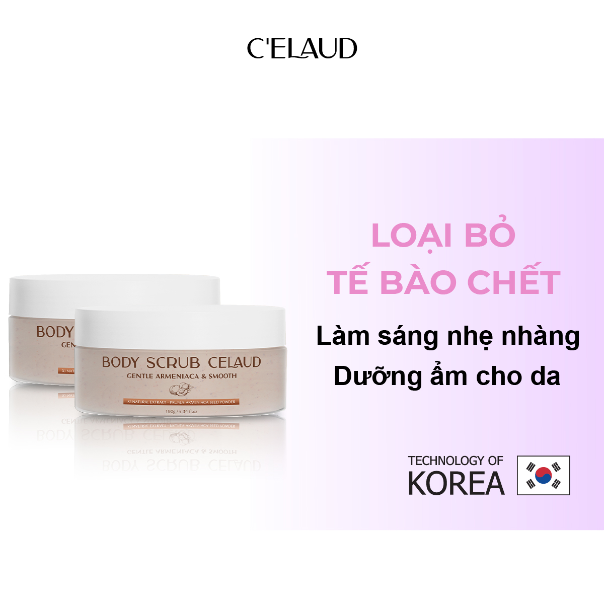 Combo 2 tẩy tế bào chết, tái tạo và làm mịn da Body Scrub Celaud