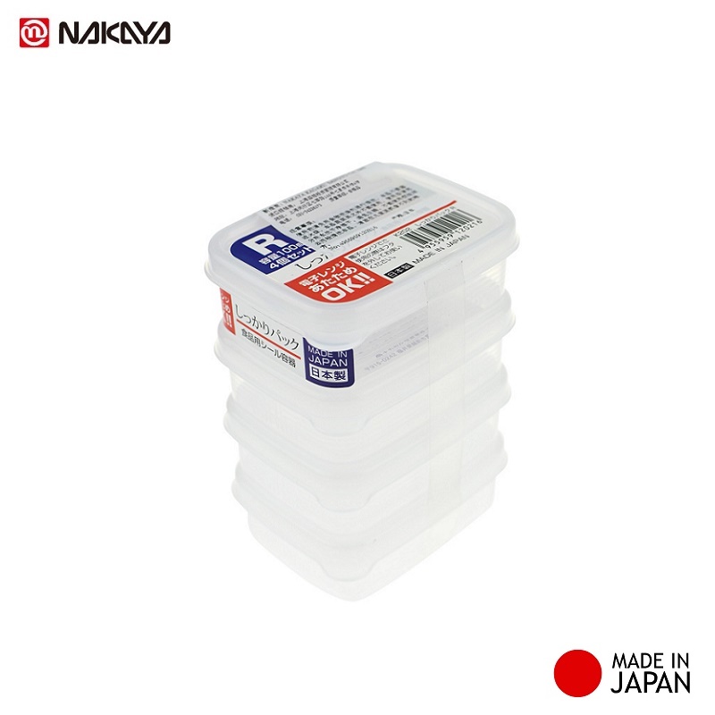 Set 04 hộp thực phẩm Nakaya không sản sinh ra các hoạt chất gây hại trong quá trình sử dụng - nội địa Nhật Bản