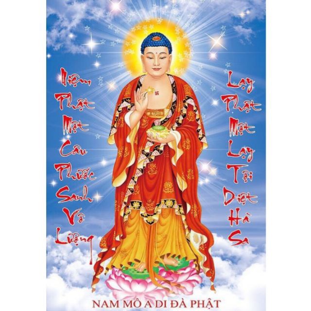 Tranh đính đá A di đà phật - 88660