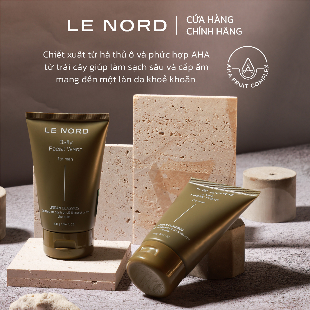 Sửa rửa mặt Le Nord làm sạch sâu cấp ẩm - Dành cho nam 100g