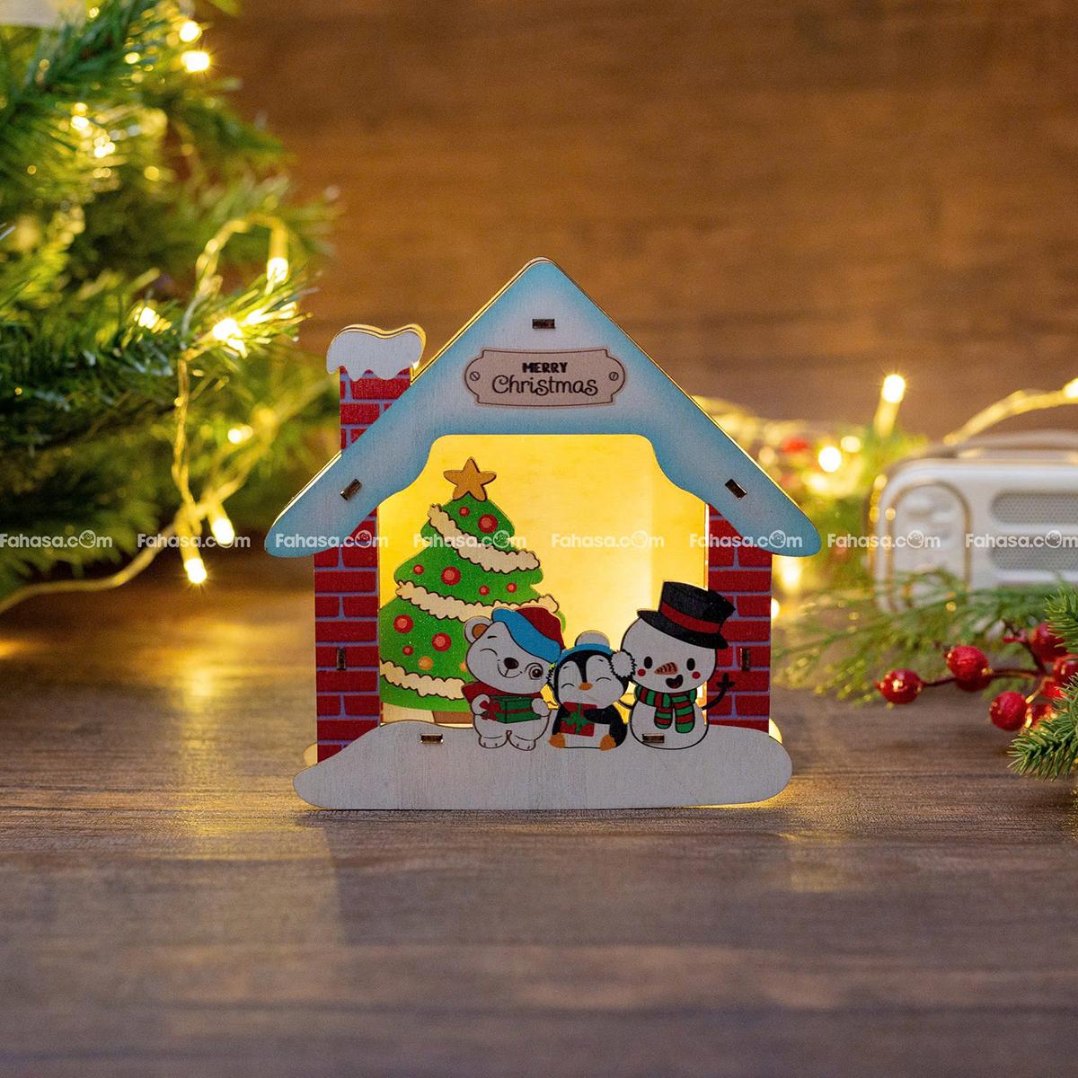 Đèn Gỗ Trang Trí Giáng Sinh - Bách Mộc - Ngôi Nhà Gấu