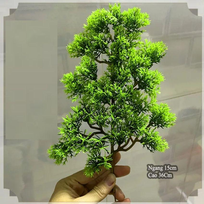 Cành tùng giả, cành thông làm cây trang trí,cụm lá tùng la hán làm cây bonsai,decor tiểu cảnh