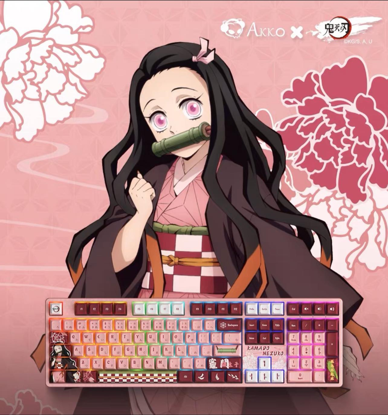 Bàn phím cơ AKKO 5108B Plus Demon Slayer - Kamado Nezuko/Kamado Tanjirou (Multi-modes/Hotswap/RGB/Akko cs switch - CrystaI) - Hàng chính hãng