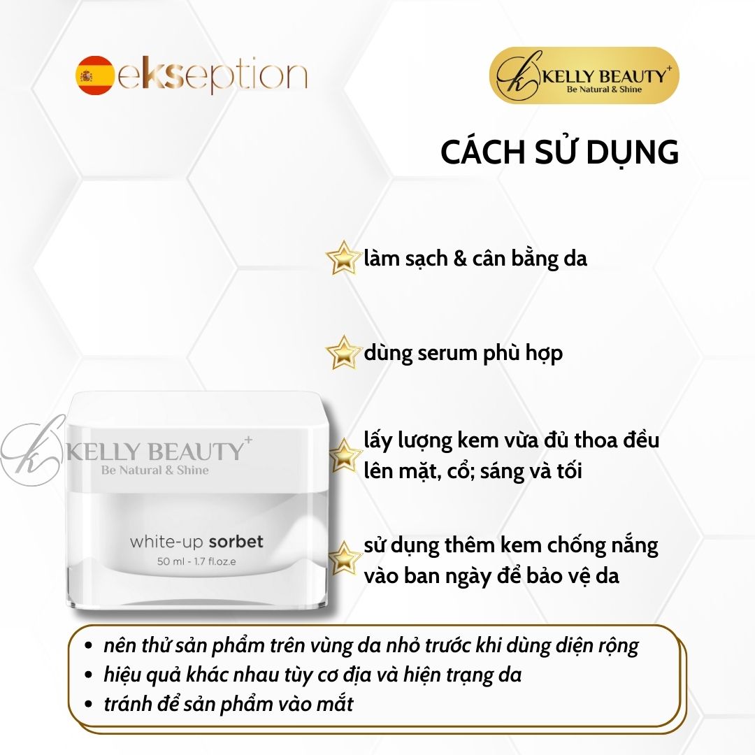 Kem Dưỡng Sáng Da ekseption White-Up Sorbet Cream | Kelly Beauty